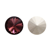 Burgundy Rivoli Shape High Quality Glass Pointed Back Fancy Rhinestones WholesaleRhinestone